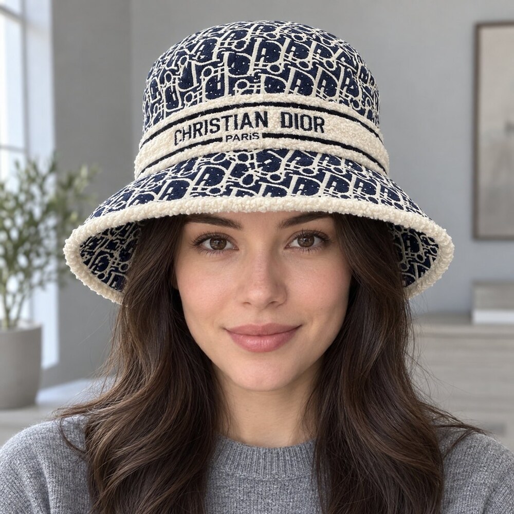 Dior Jacquard Logo Band Bucket Hat - Picture 2 of 6